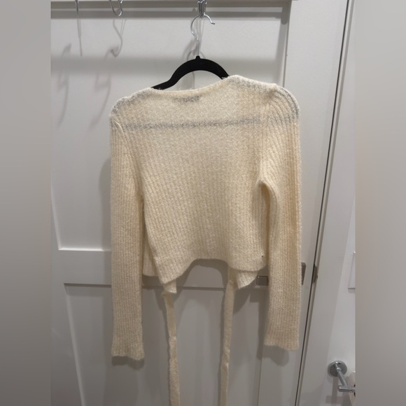 Cream Wrap Sweater - Picture 5 of 5